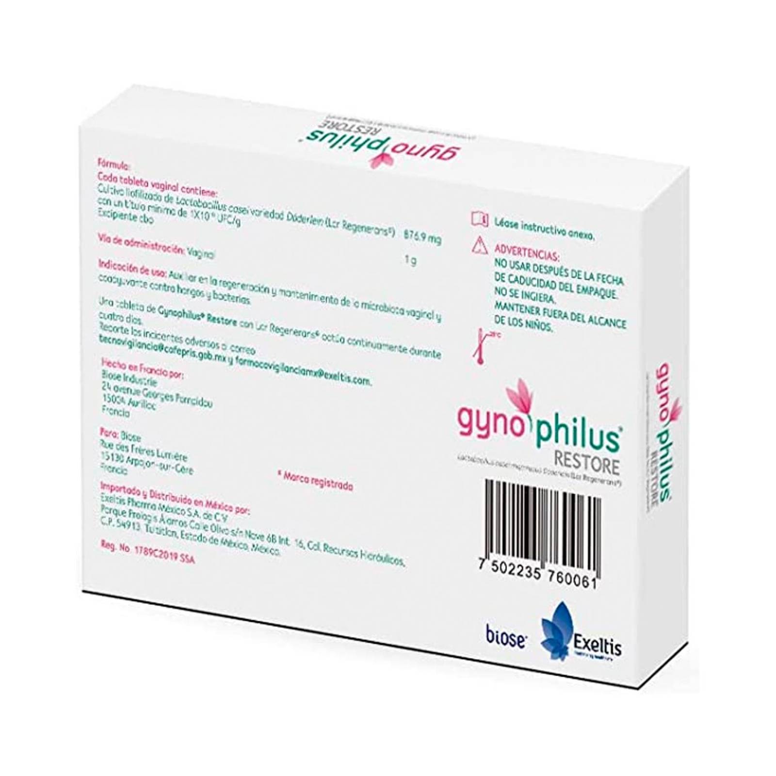 Tableta Vaginal Gynophilus Restore 2 Tabletas 