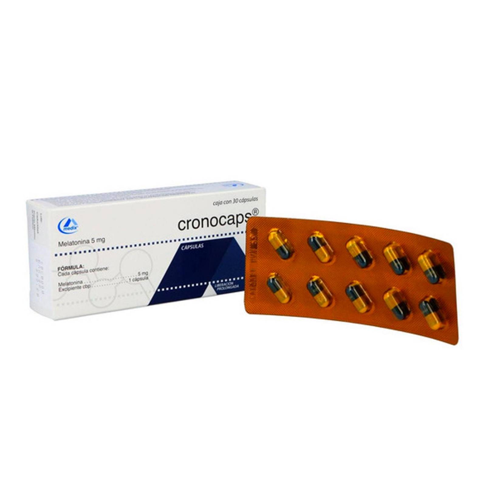 Melatonina Cronocaps 5 mg 30 Cápsulas 