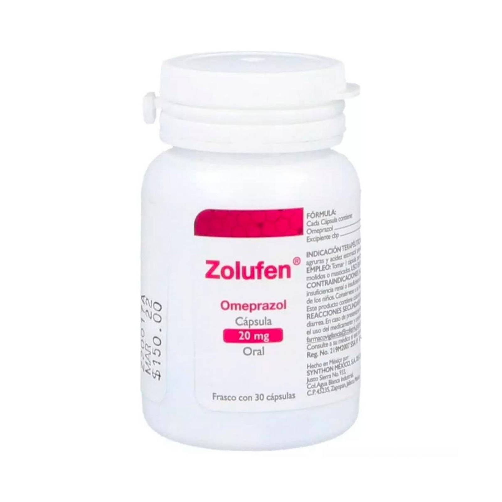 Omeprazol Zolufen 20 mg 30 Cápsulas 