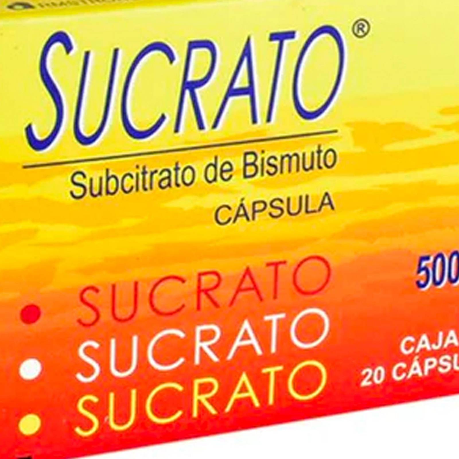 Subcitrato de Bismuto Sucrato 500 mg 20 Cápsulas 