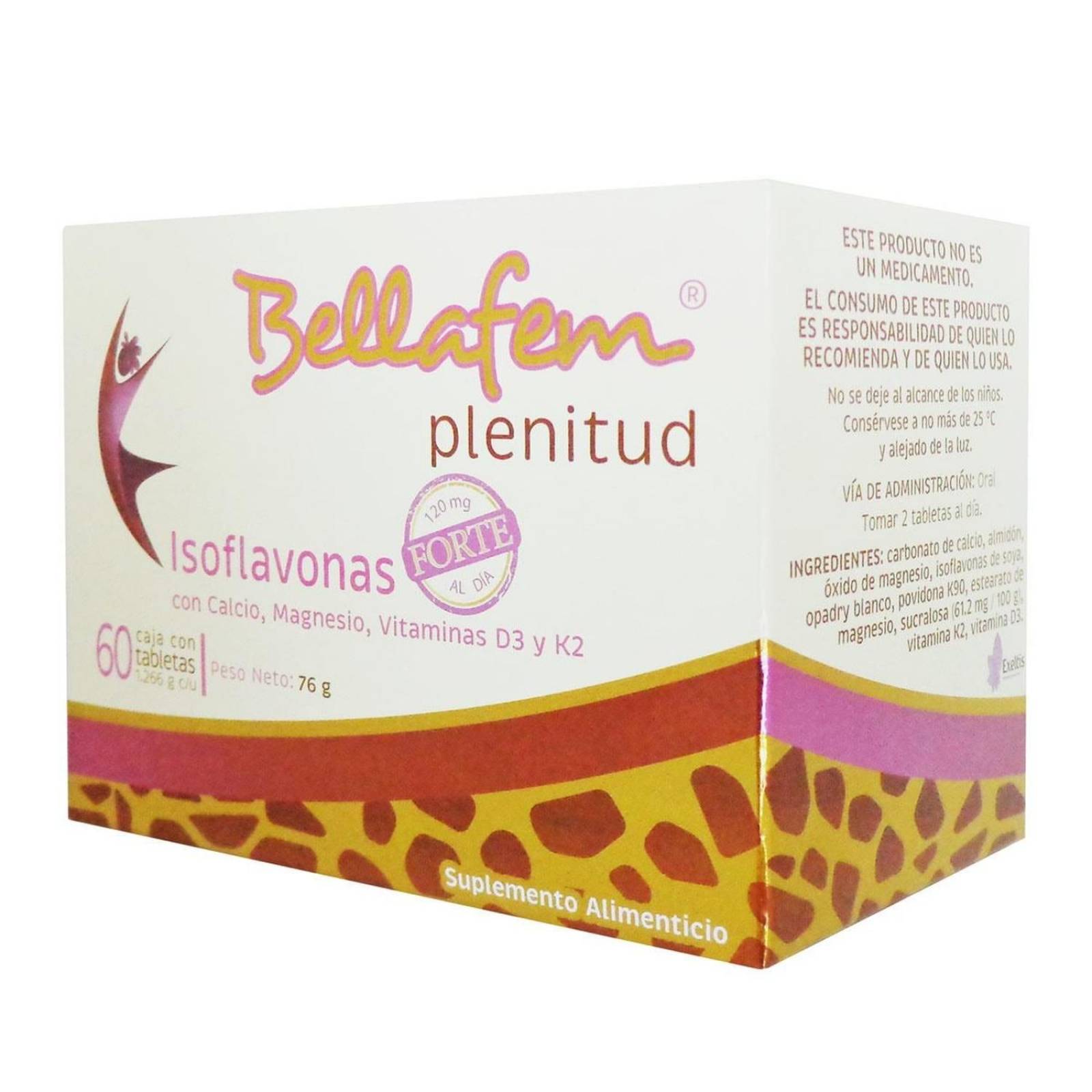 Suplemento Alimenticio Bellafem Plenitud 60 Tabletas 