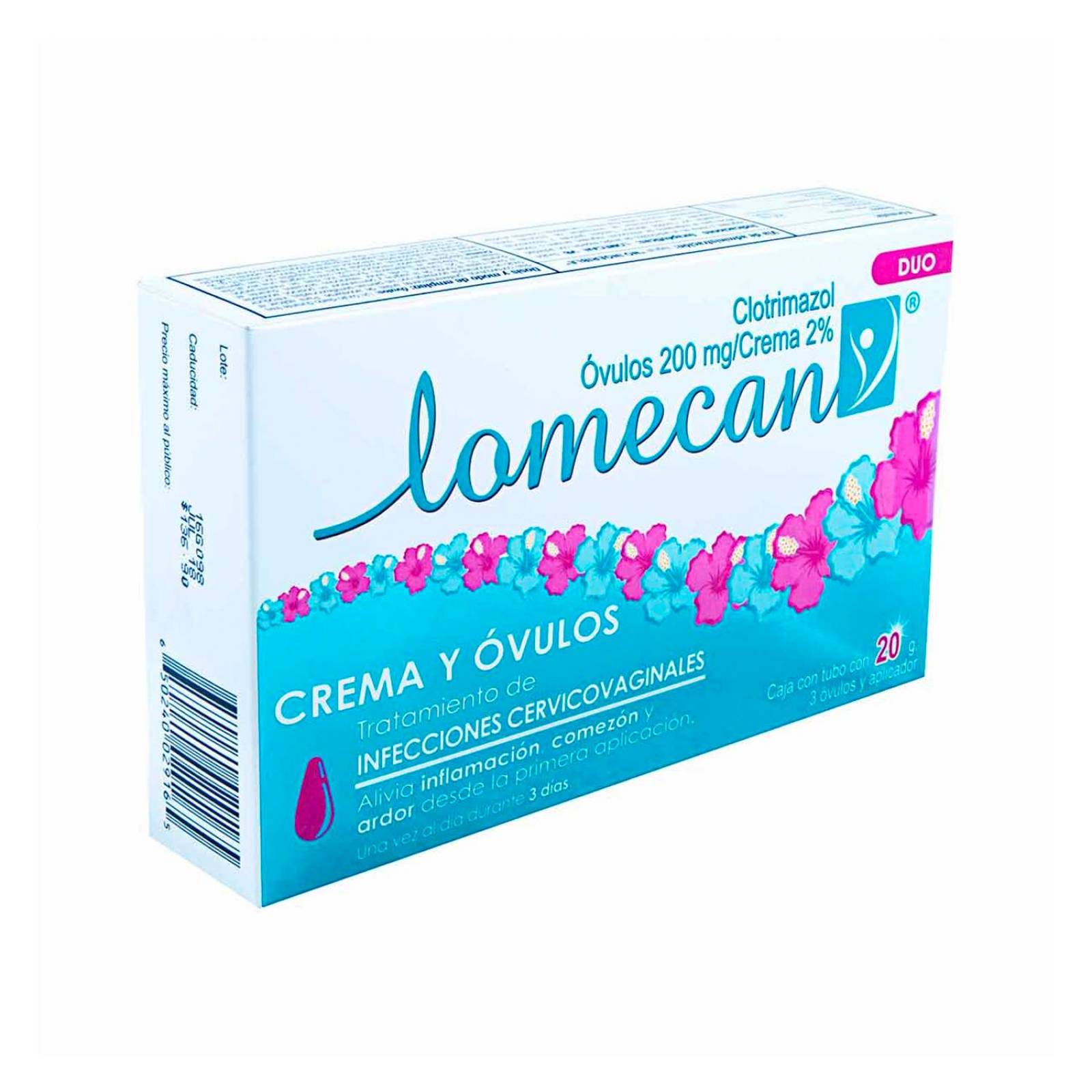 Crema y Óvulos Lomecan V Duo 3 óvulos + Crema 20 gr 