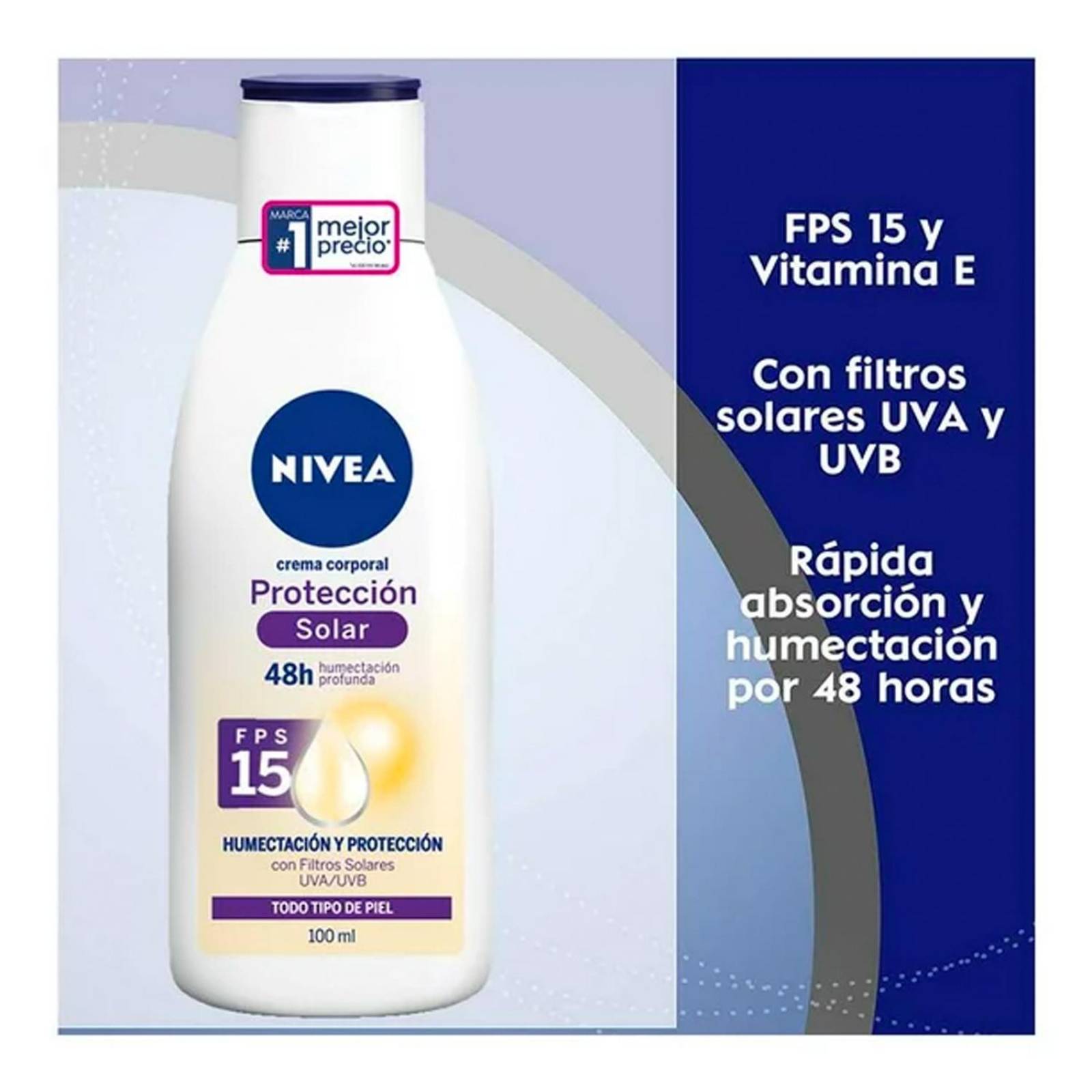 Crema Corporal Nivea Protección Solar FPS 15 100 ml 