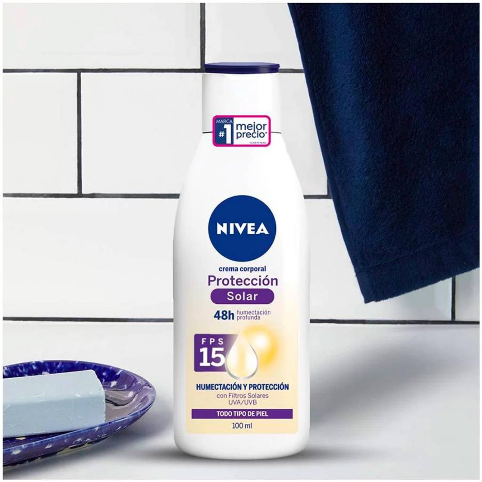 Crema Corporal Nivea Protección Solar FPS 15 100 ml 
