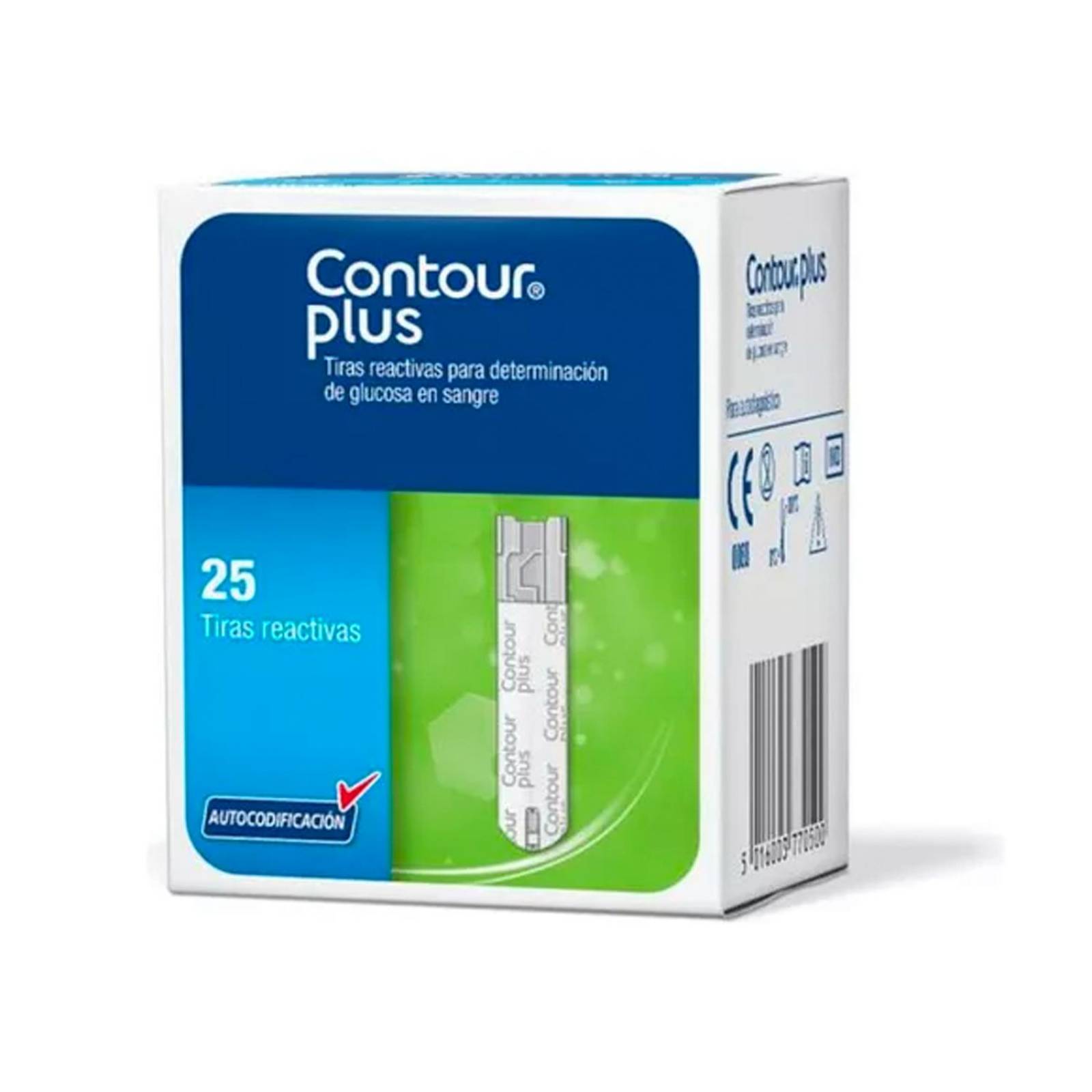 Tiras Reactivas Contour Plus 25 piezas 