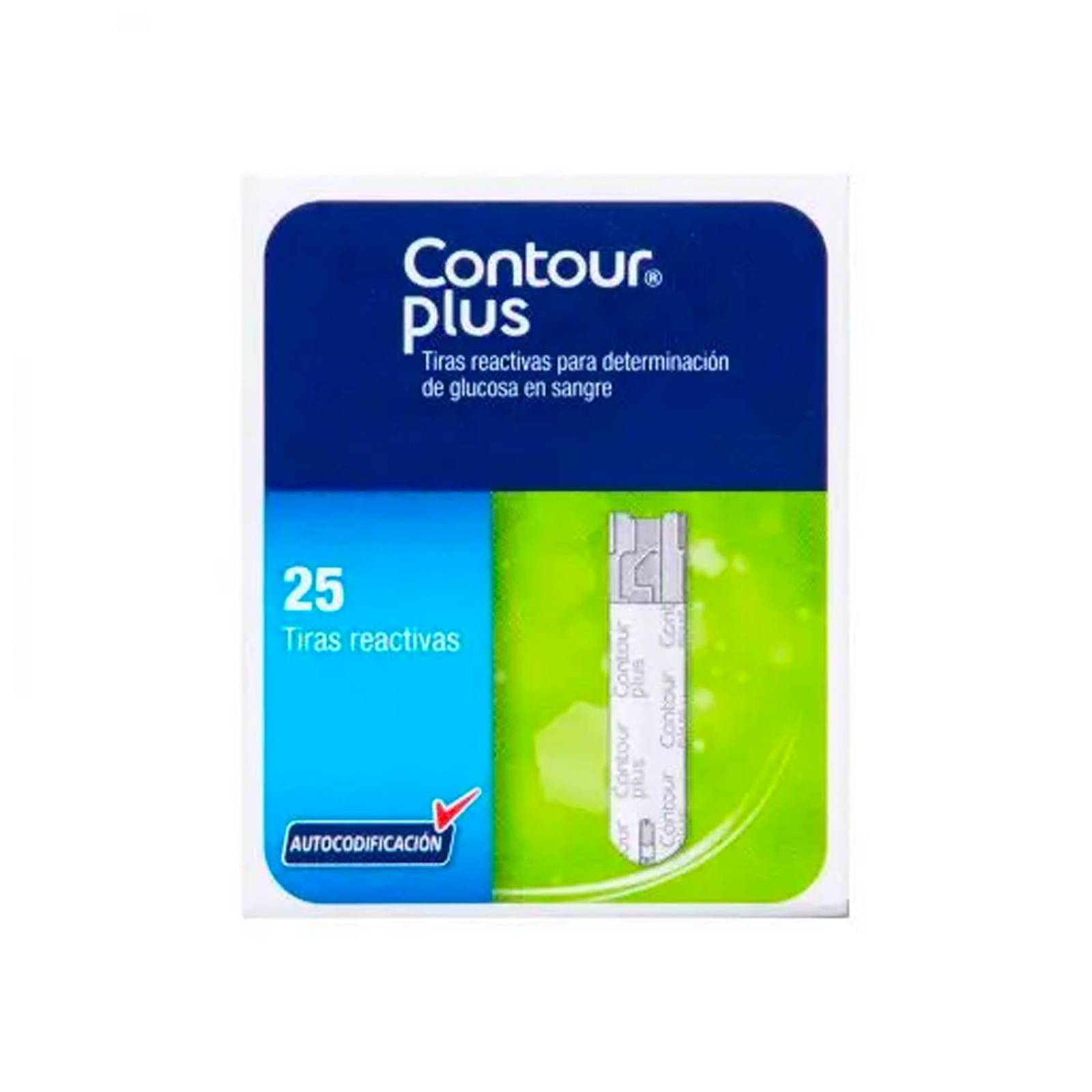 Tiras Reactivas Contour Plus 25 piezas 