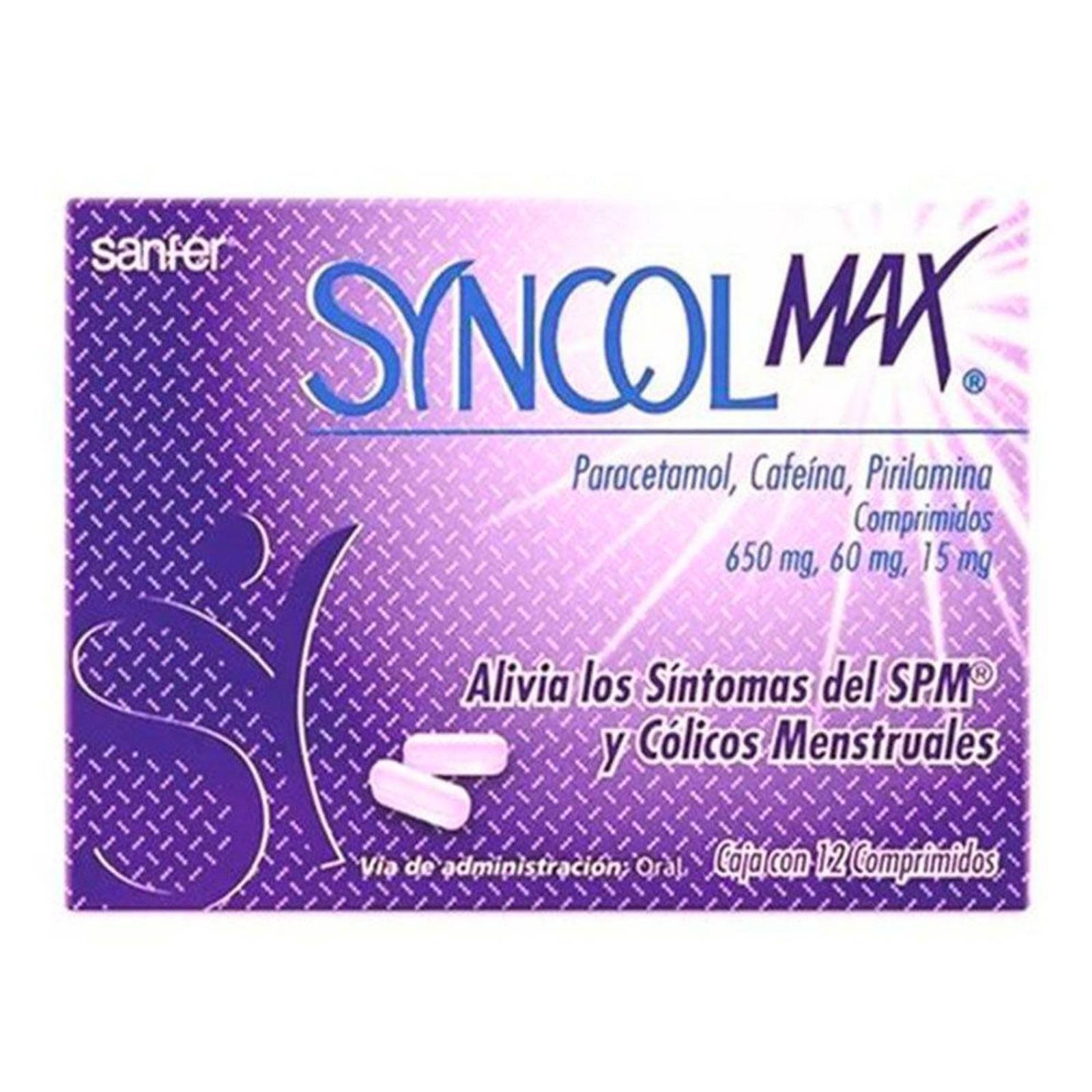 Comprimidos Syncol Max 12 piezas 