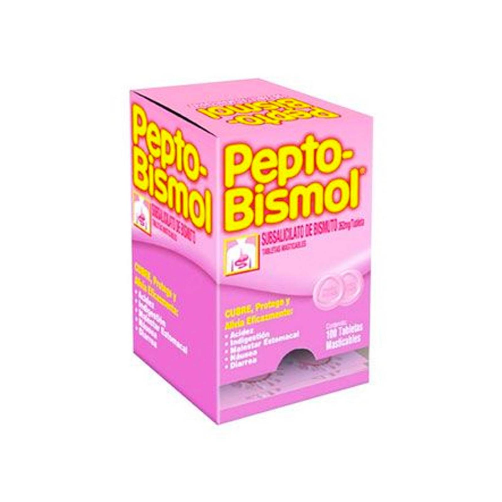 Antiácido Pepto-Bismol 100 tabletas masticables 