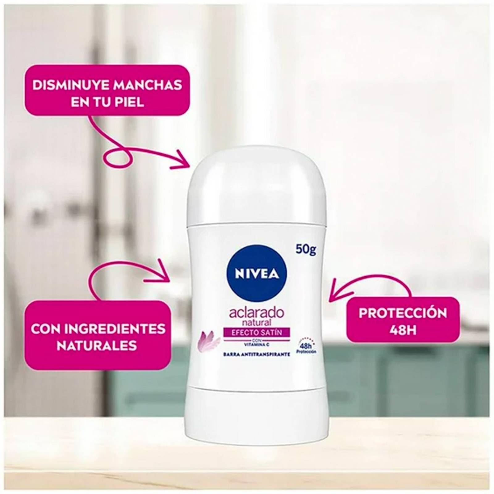Desodorante en Barra Nivea Efecto Satín 50 gr 