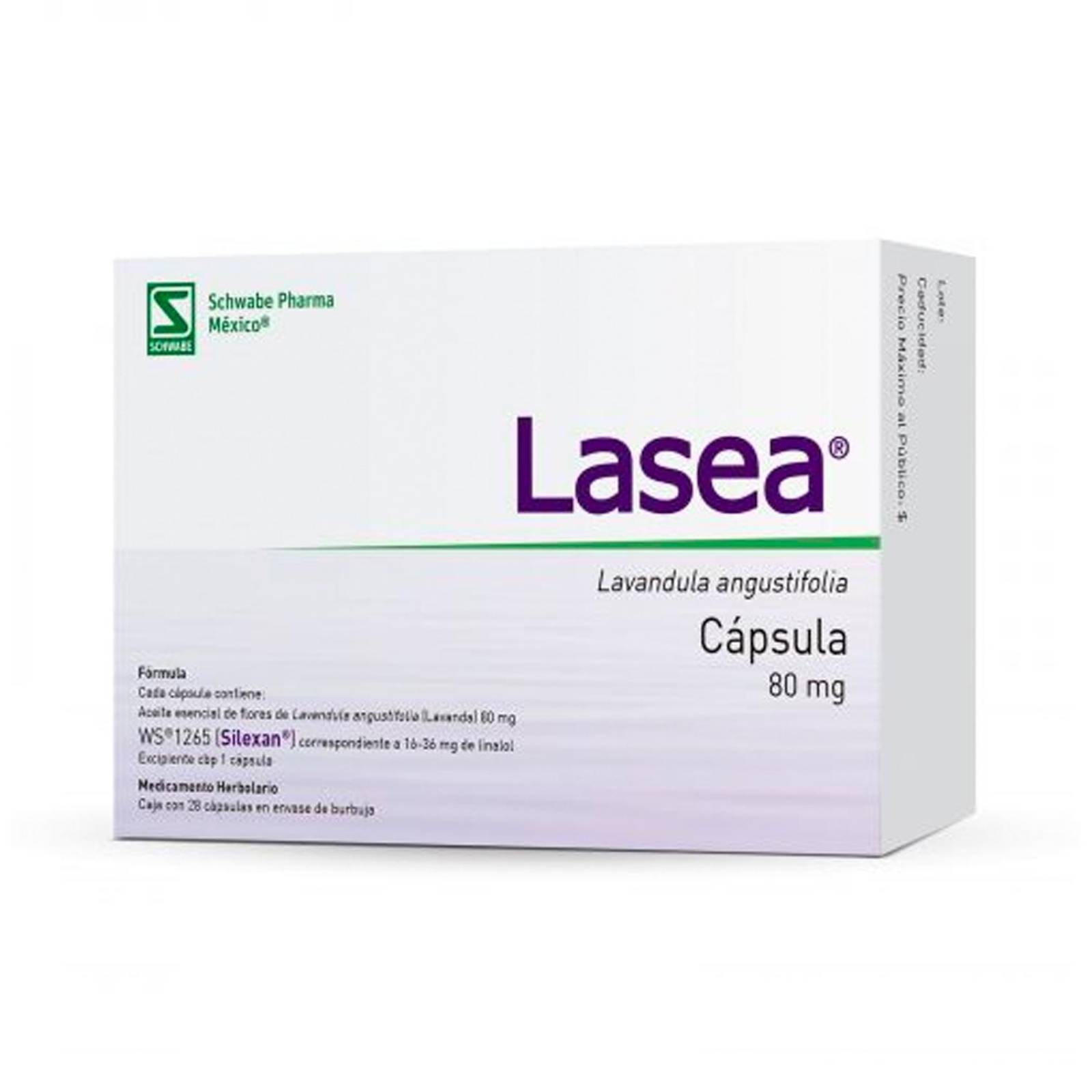 Lavandula Angustifolia Lasea 80 mg 28 Cápsulas 