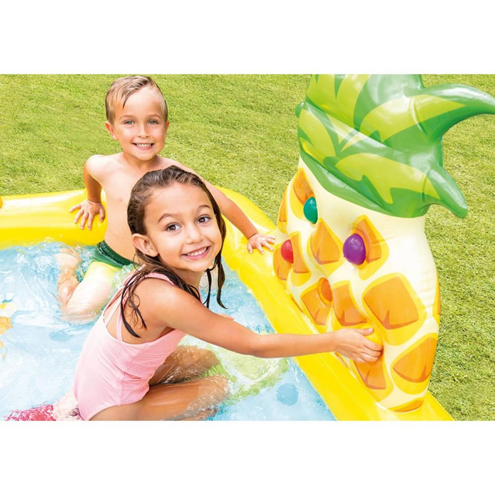 Alberca con Set de Juegos Frutales y Resbaladilla Intex 57158 
