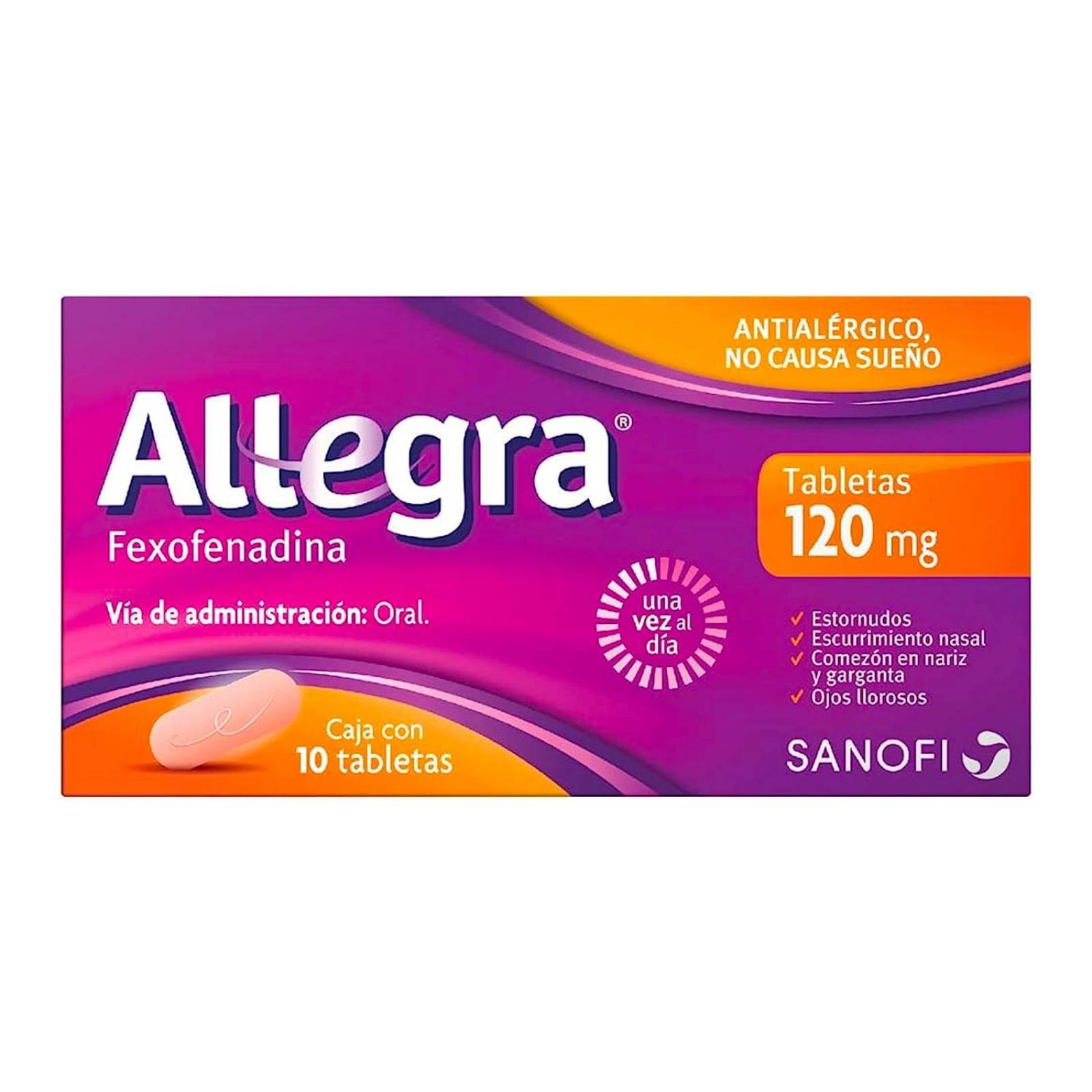 Fexofenadina Allegra 120 mg 10 tabletas 