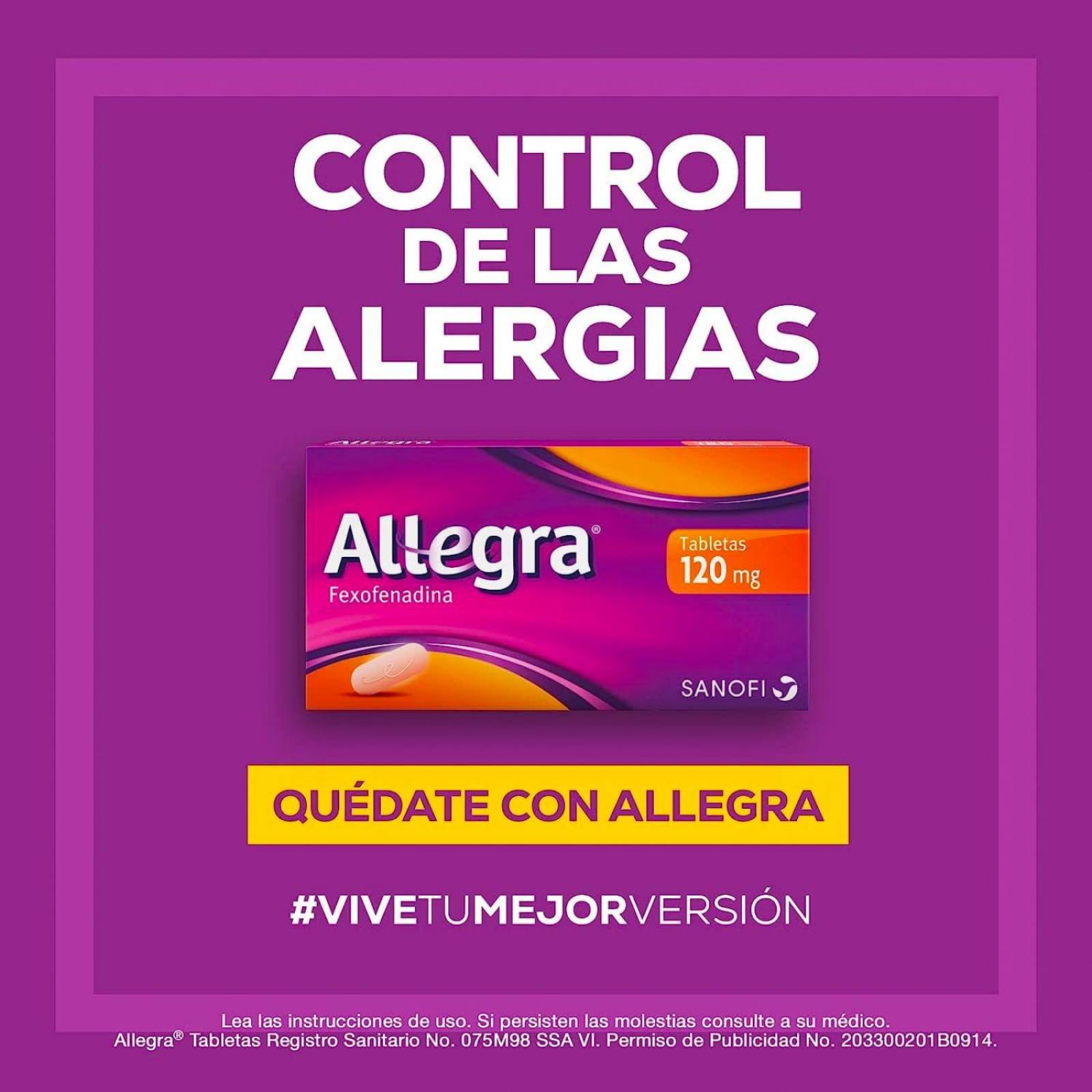 Fexofenadina Allegra 120 mg 10 tabletas 