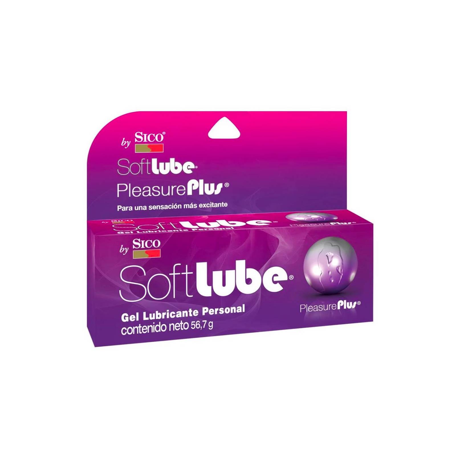 Gel Lubricante Íntimo Sico Soft Lube Pleasure Plus 56.7 gr 
