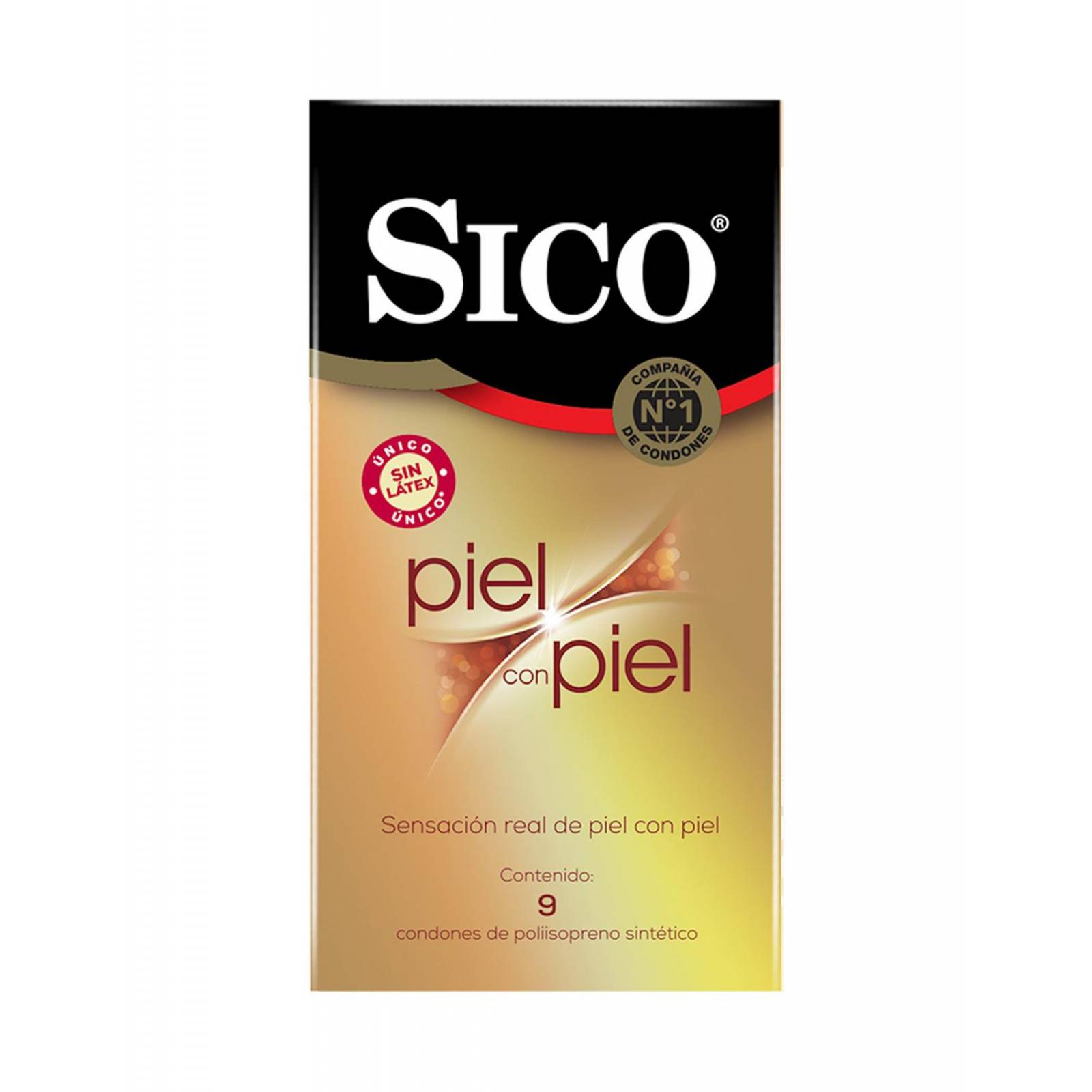 Condones sin látex Sico Piel con Piel caja 9 piezas