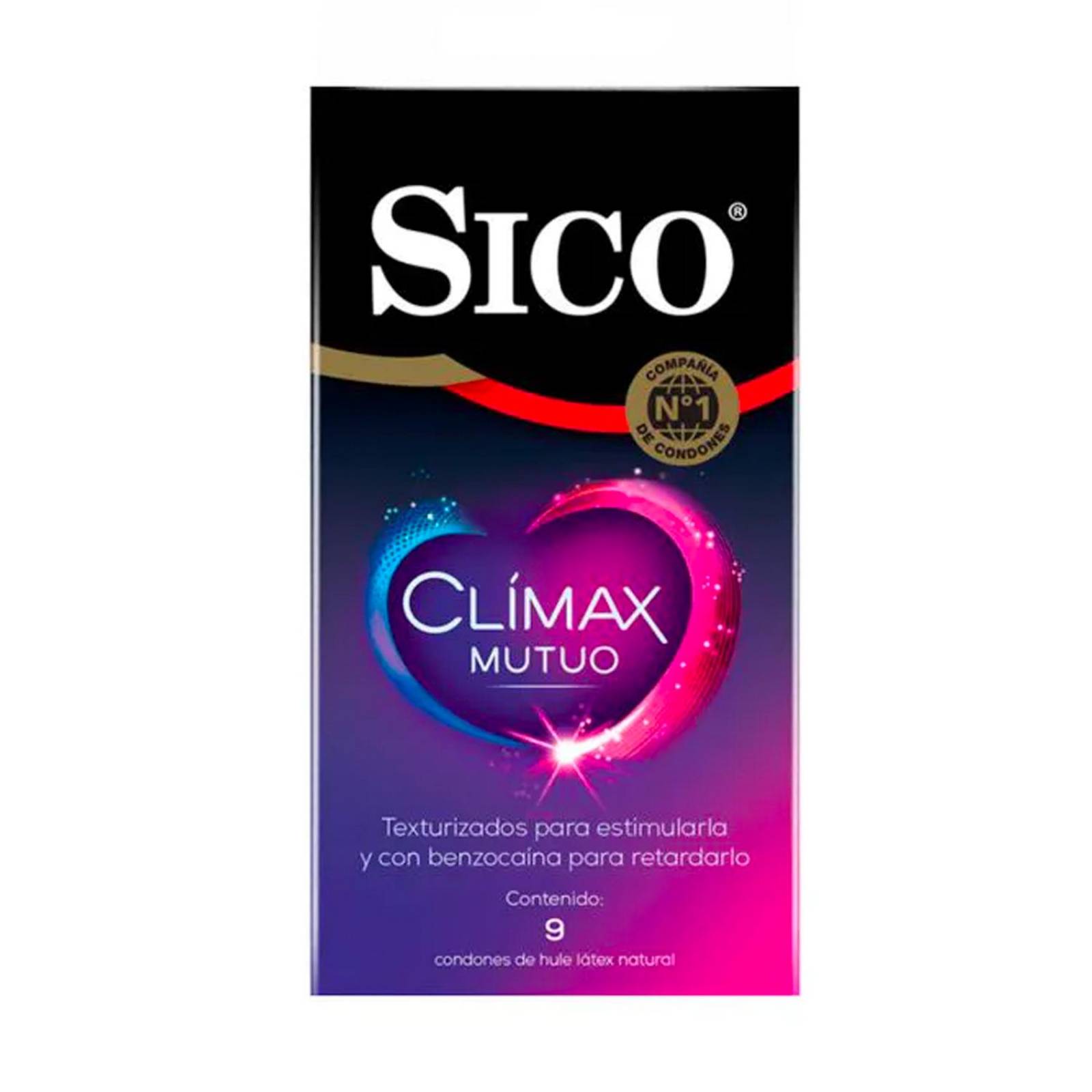 Preservativos Sico Clímax Mutuo 9 piezas 