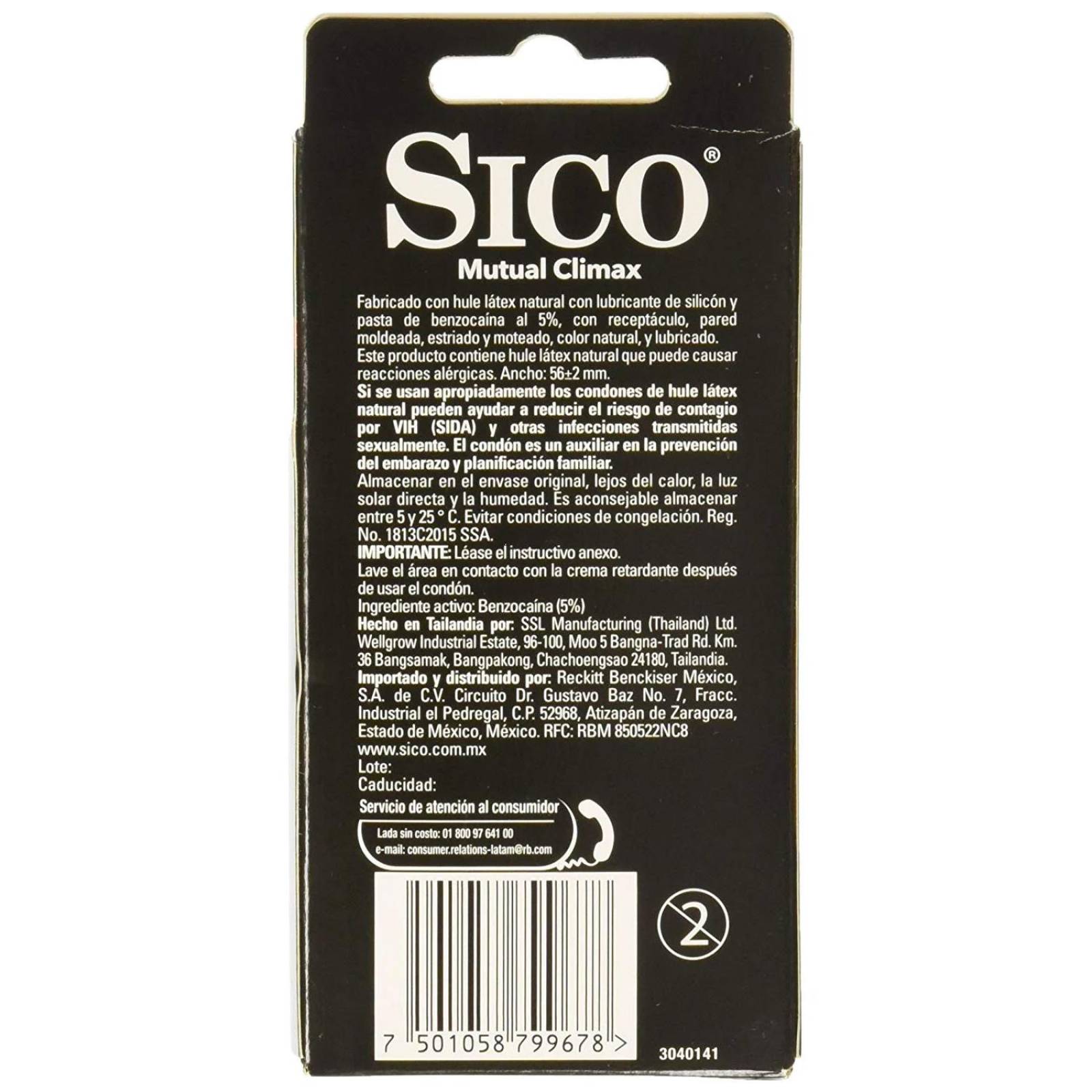 Preservativos Sico Clímax Mutuo 9 piezas 
