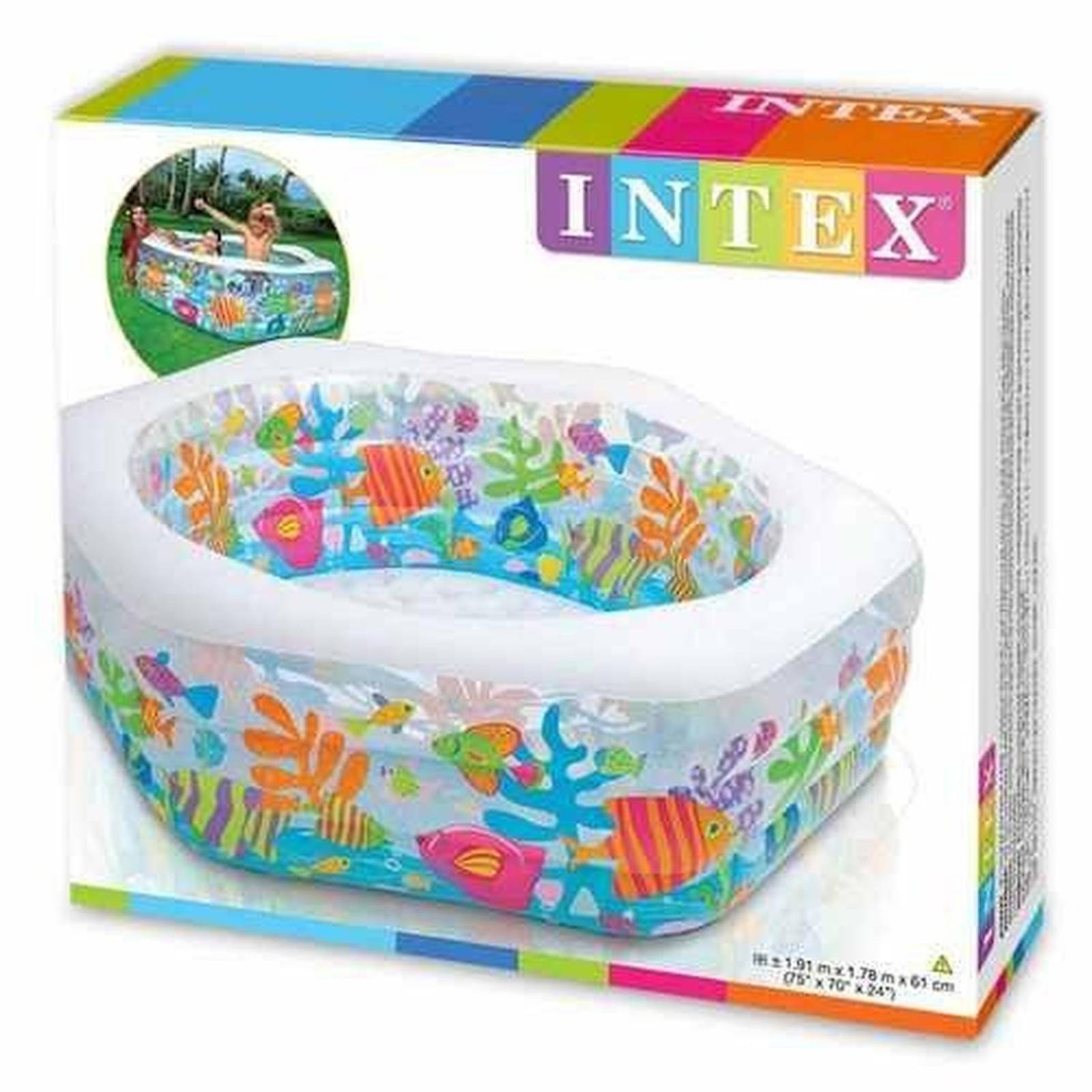 Alberca Inflable Acuario Diseño Playa Intex 56493 