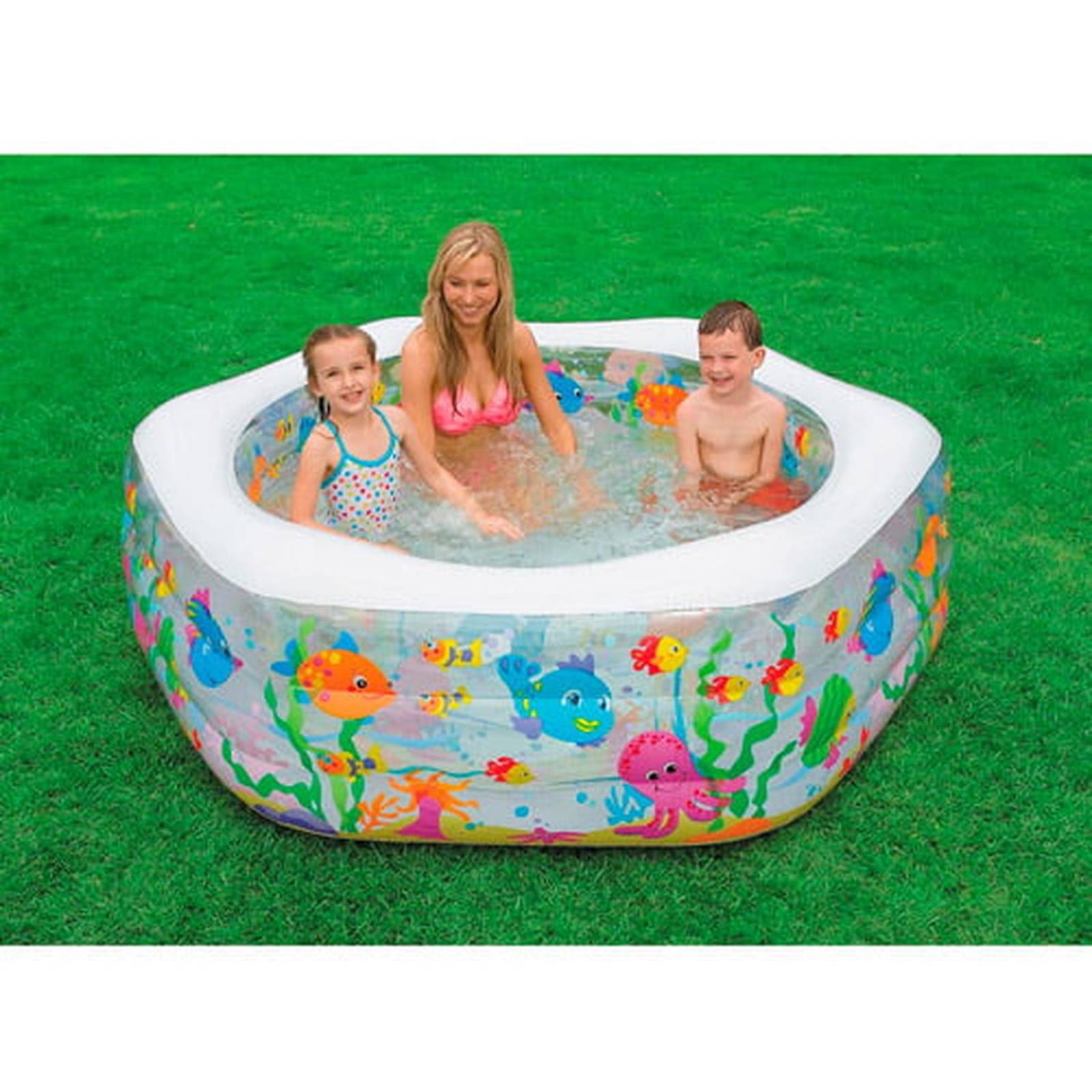 Alberca Inflable Acuario Diseño Playa Intex 56493 