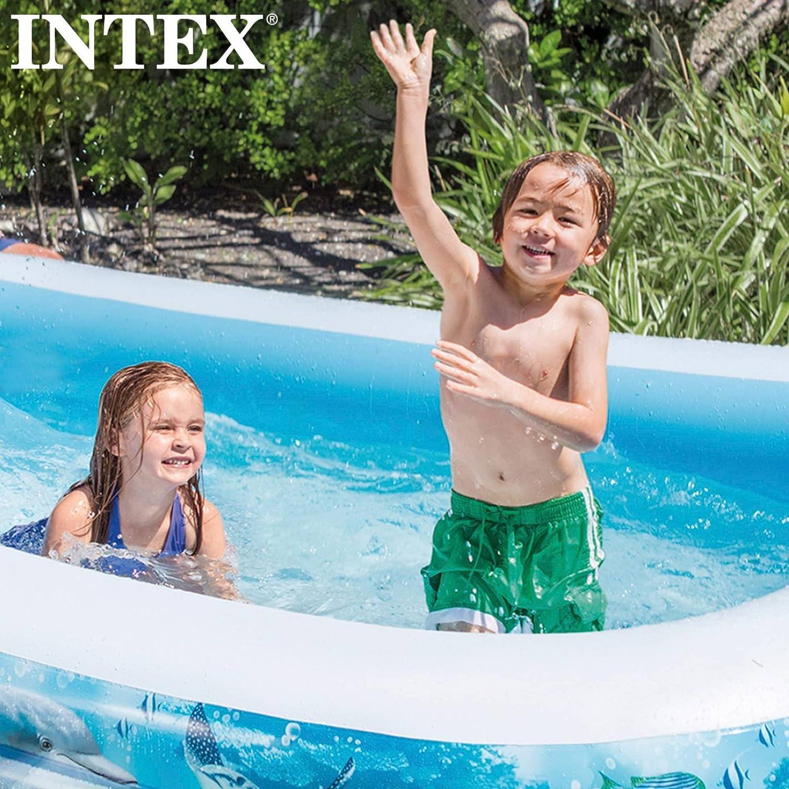 Alberca Inflable Rectangular Diseño Playa Intex 58485 