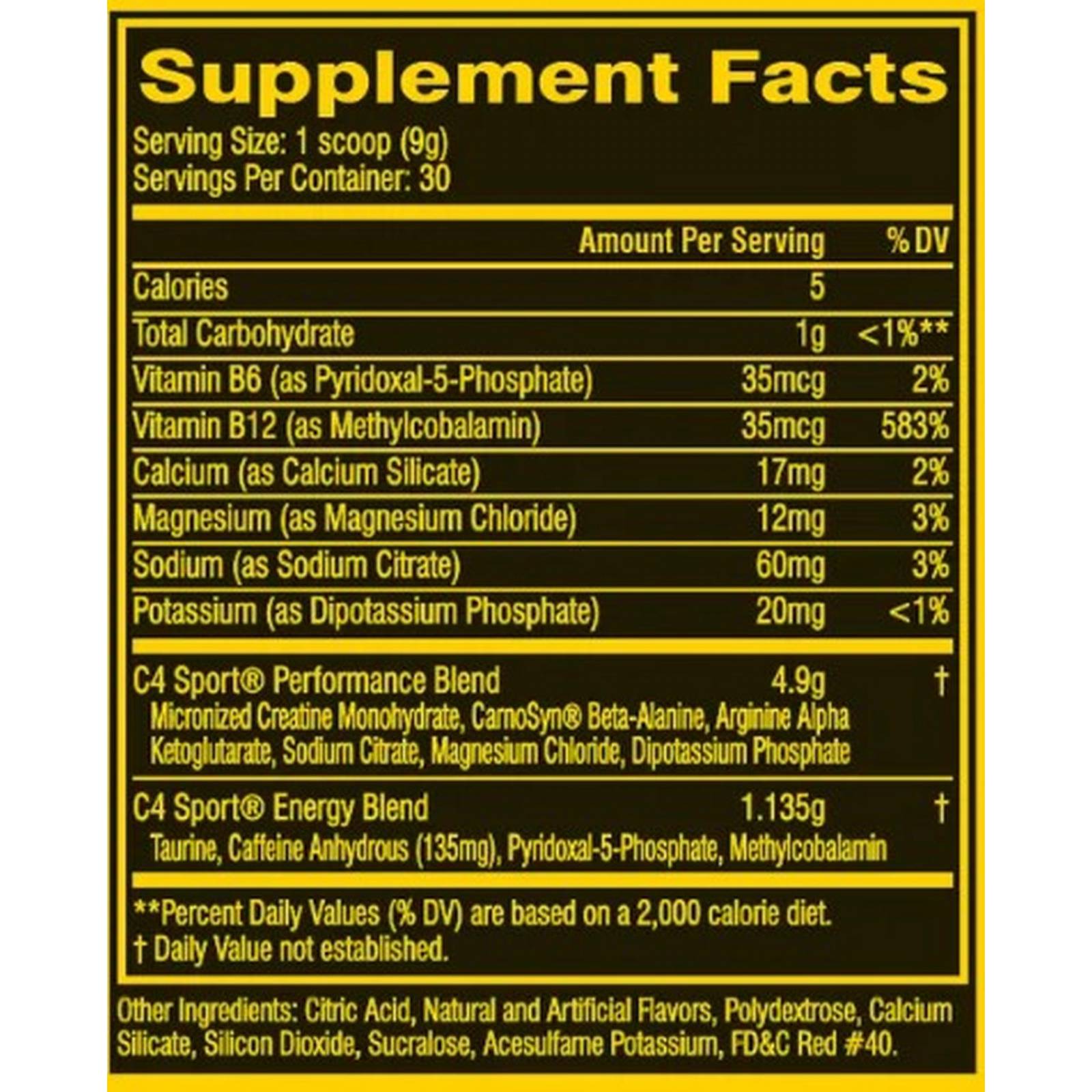 Pre entrenamiento Cellucor C4 Sport 30 Servicios 