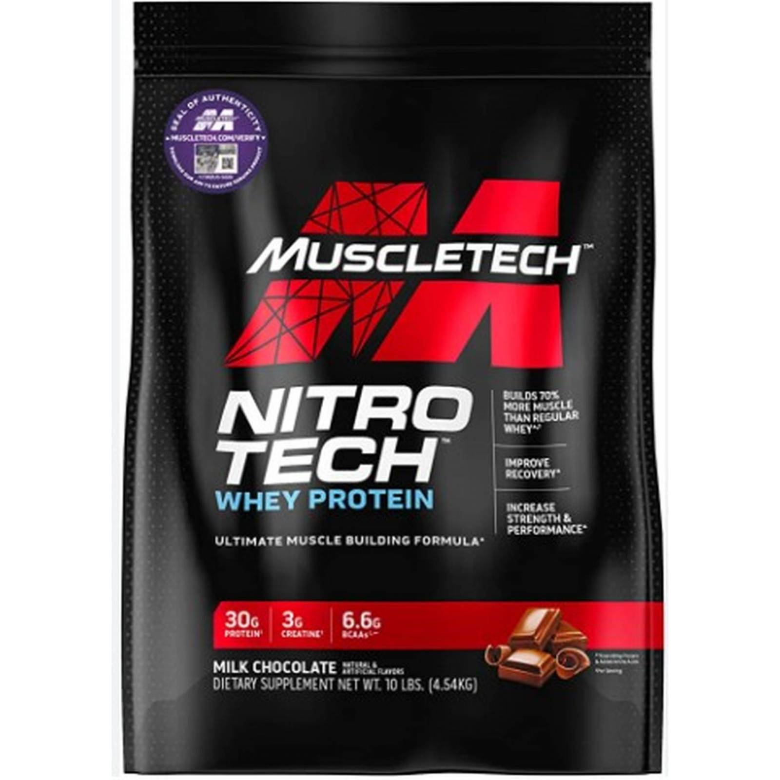 Proteína Muscletech Nitro Tech Whey Protein 10 lb 