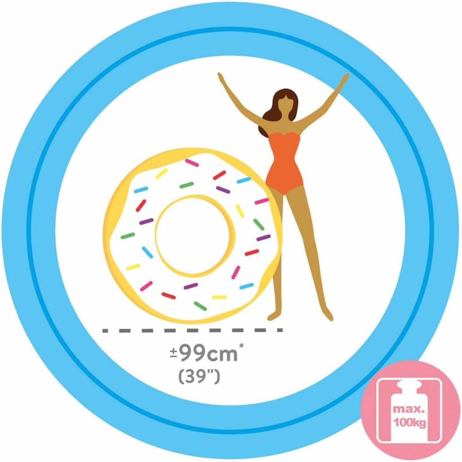 Dona Inflable Gomon con Chispas Intex 56263