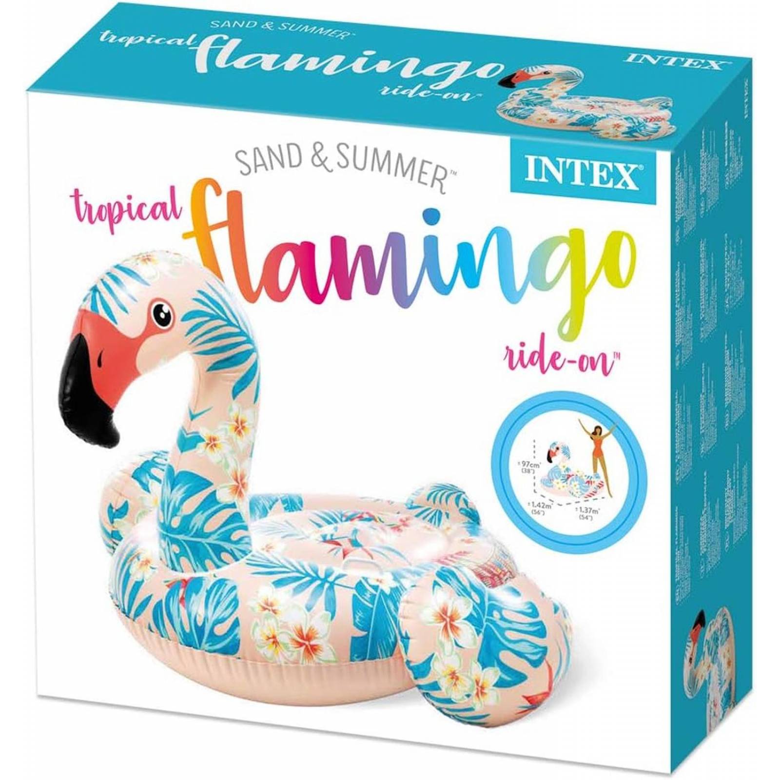 Montable Inflable de Flamingo Tropical Intex 57559