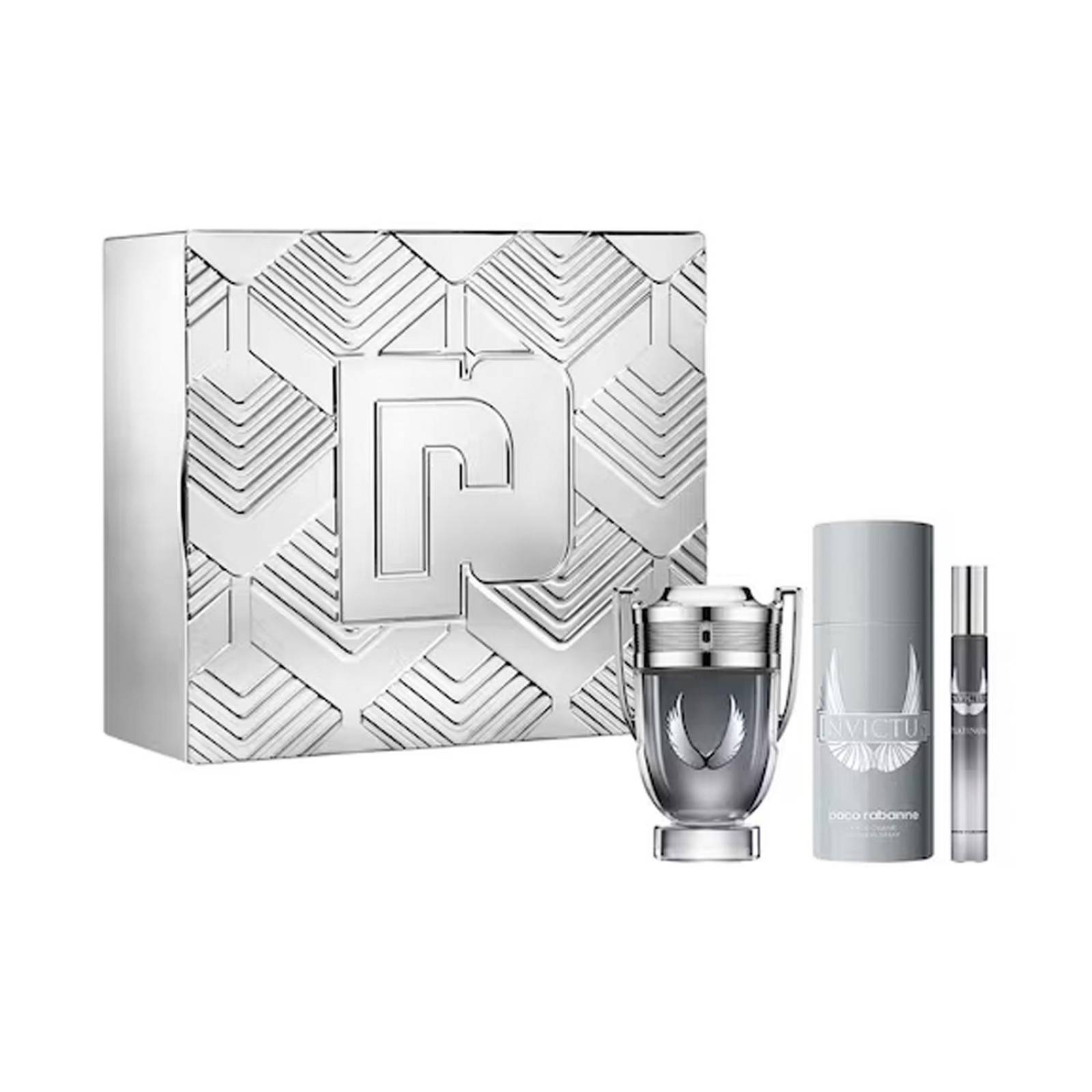 Set Invictus Platinum de Paco Rabanne 3 piezas EDP 