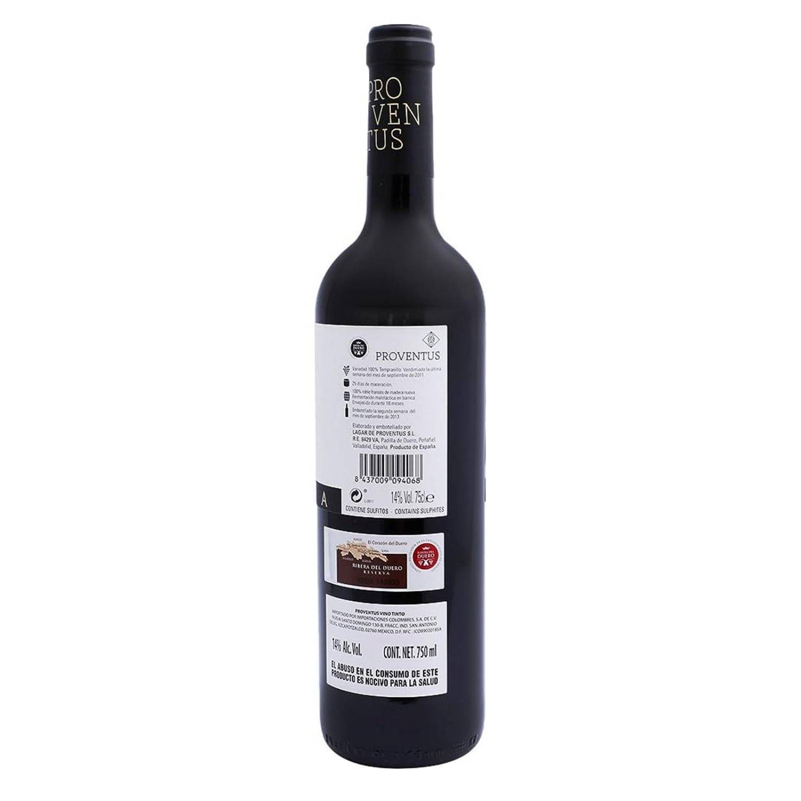 Pack de 2 Vino Tinto Proventus Tempranillo 750 ml 