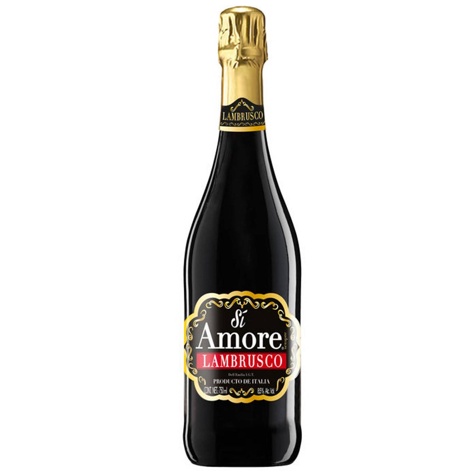 Pack de 4 Vino Tinto Si Amore Lambrusco 750 ml 