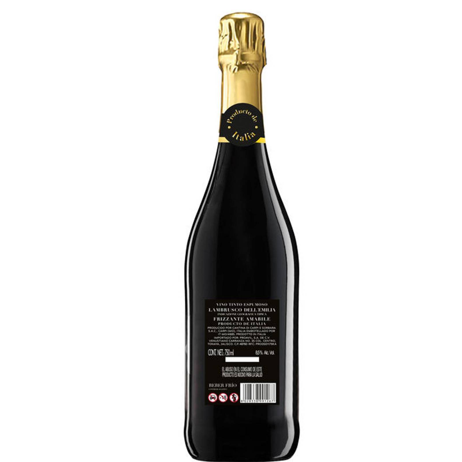 Pack de 4 Vino Tinto Si Amore Lambrusco 750 ml 