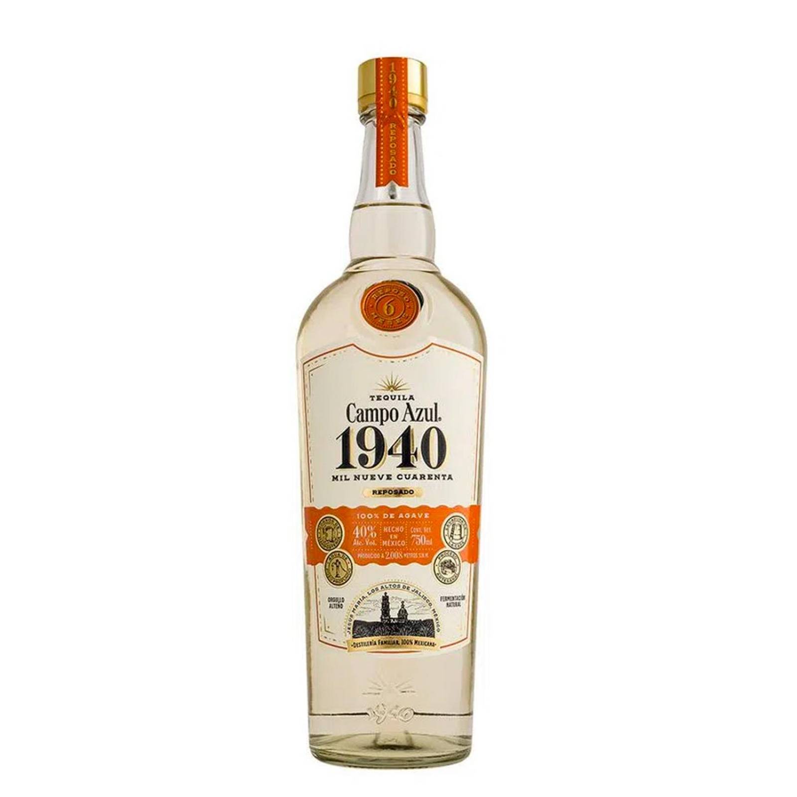 Pack de 2 Tequila Campo Azul 1940 Reposado 750 ml 