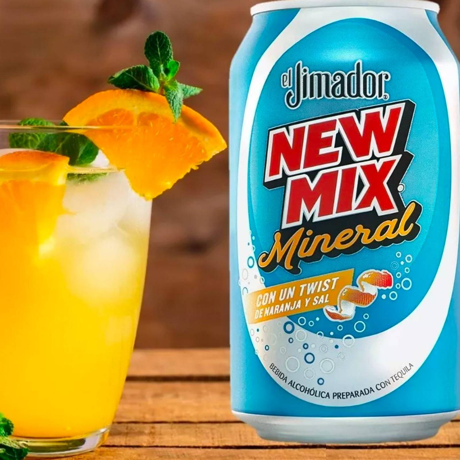 Bebida Preparada New Mix Naranja Lata 473 ml 