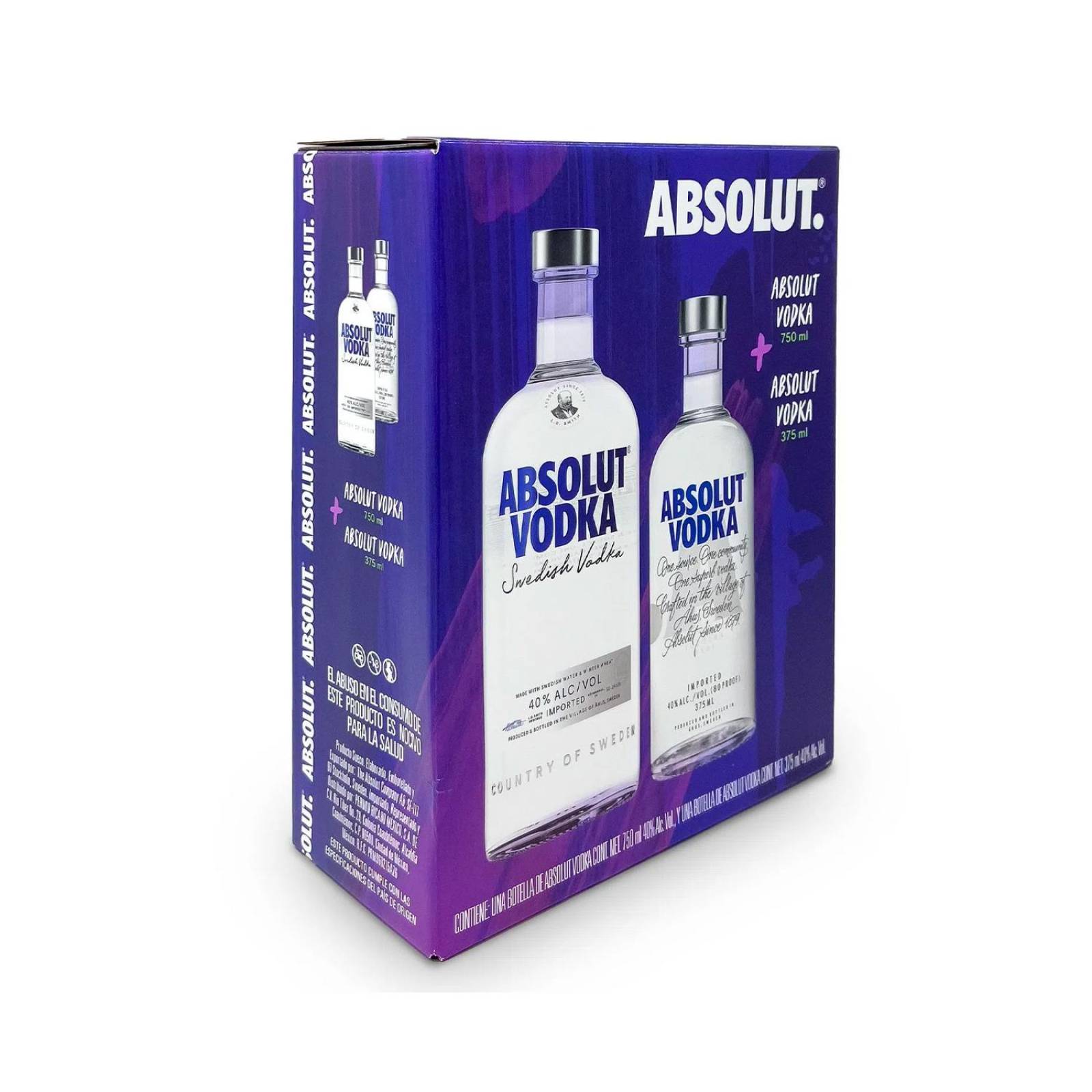 Vodka Absolut Blue 750 ml + 375 ml 