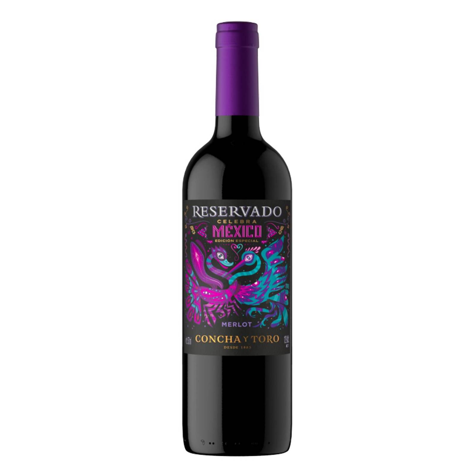 Pack de 2 Vino Tinto Reservado Merlot Ed. Alebrijes 750 ml 
