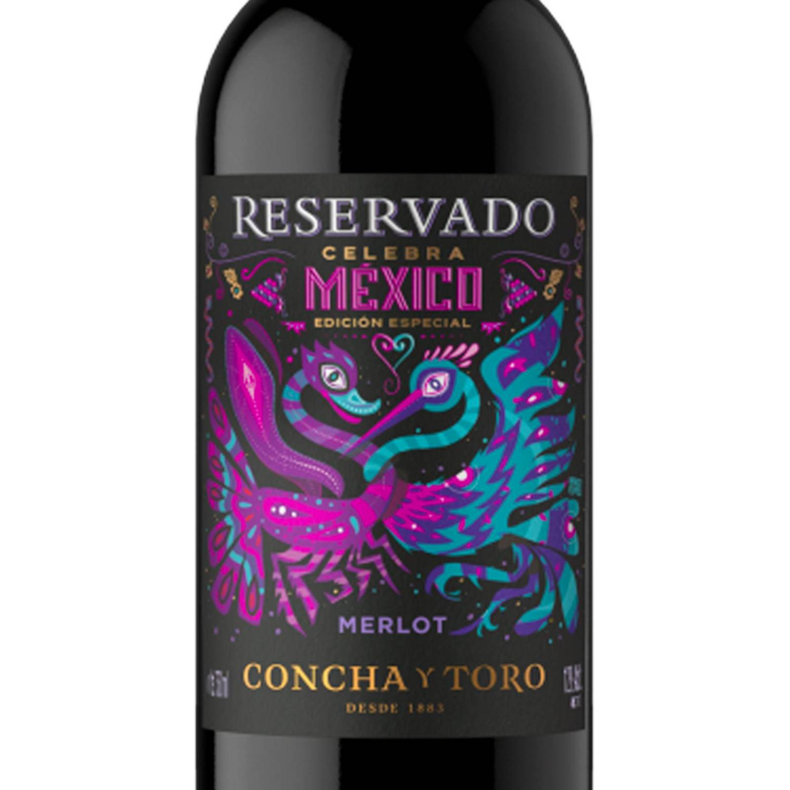 Pack de 2 Vino Tinto Reservado Merlot Ed. Alebrijes 750 ml 