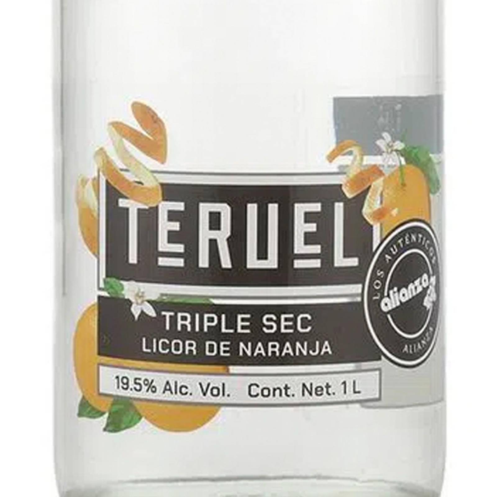 Pack de 4 Licor Teruel Triple Sec de Naranja 1 L 