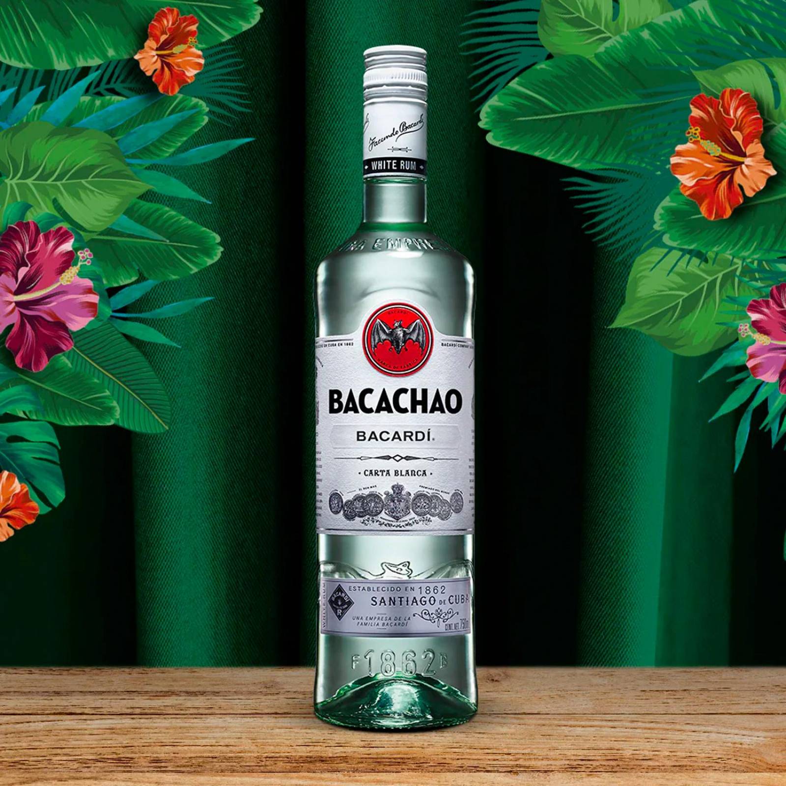 Pack de 4 Ron Bacardí Blanco Edición Nombres 750 ml 