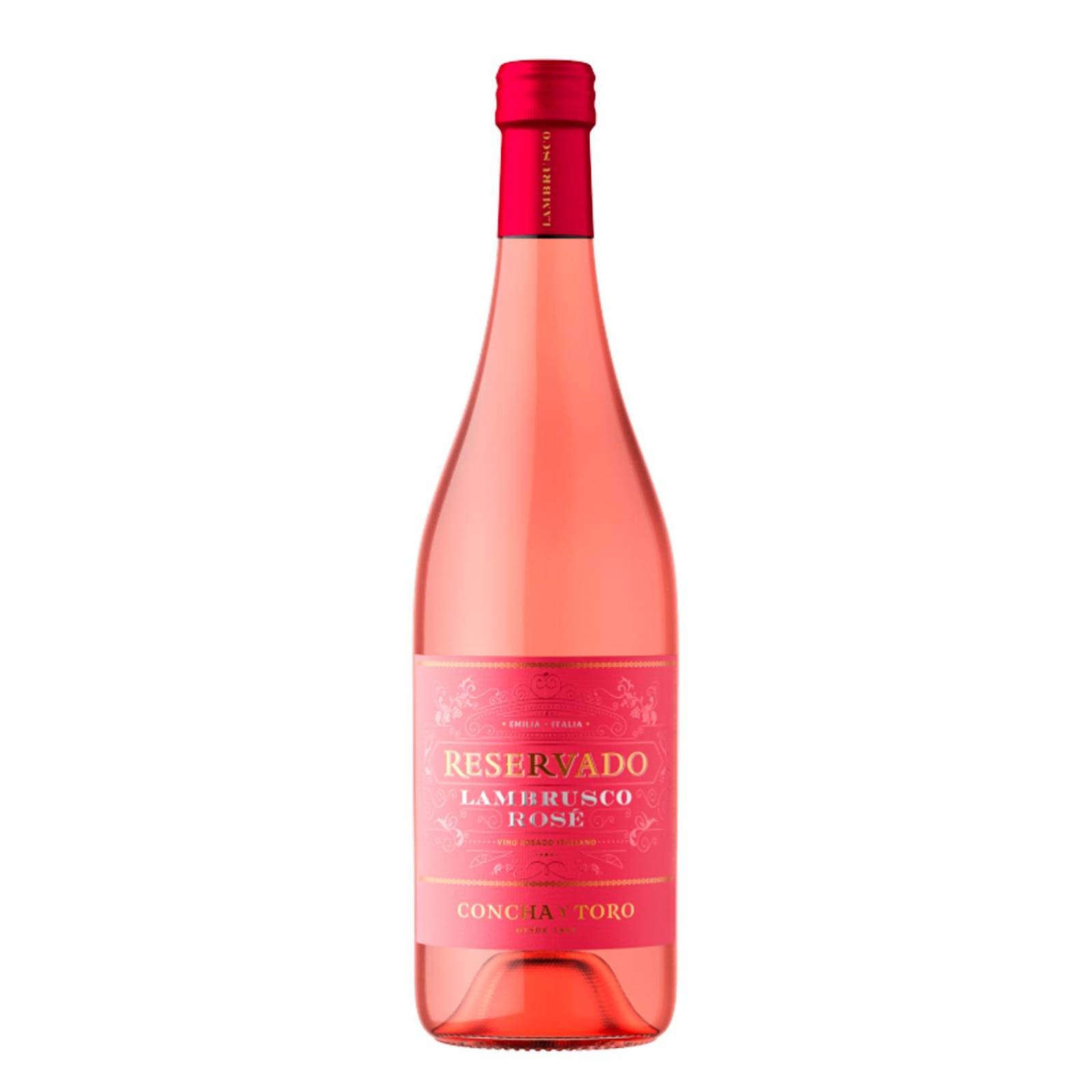 Pack de 6 Vino Rosado Reservado Lambrusco Rose 750 ml 