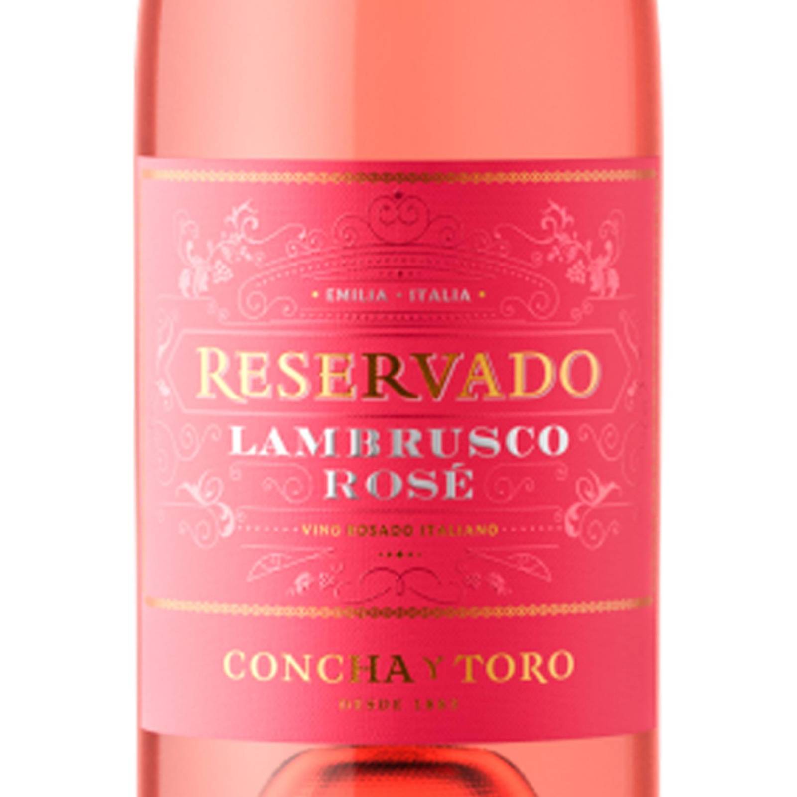 Pack de 6 Vino Rosado Reservado Lambrusco Rose 750 ml 