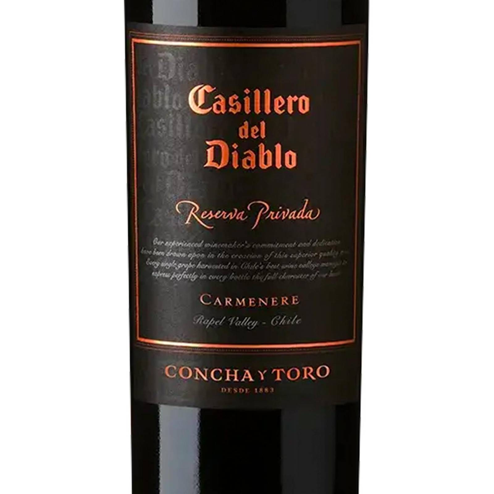 Pack de 4 Vino Tinto Casillero Del Diablo Carmenere Rva Priv 750 ml 