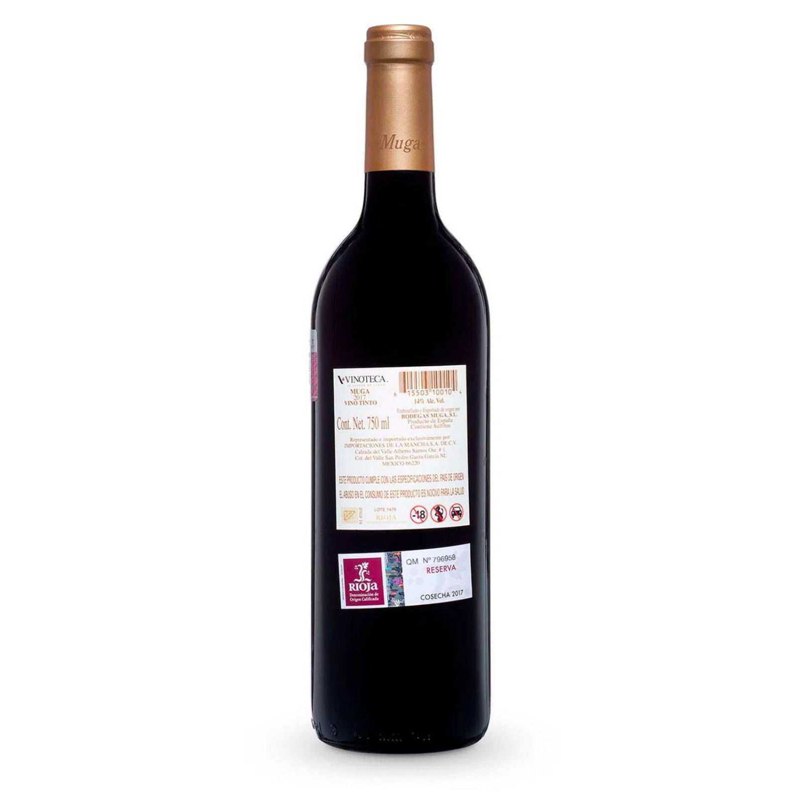 Pack de 4 Vino Tinto Muga Reserva 14.5 750 ml 