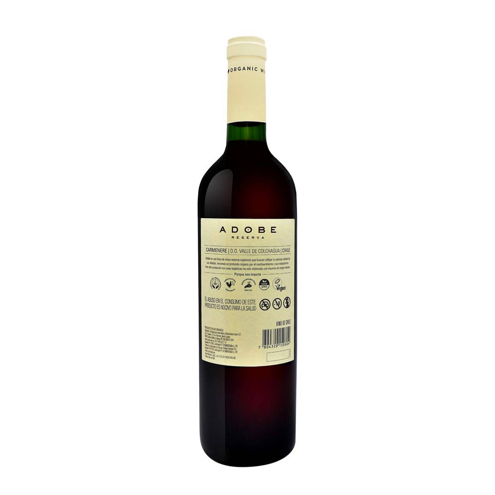 Vino Tinto Adobe Carmenere Reserva 750 ml