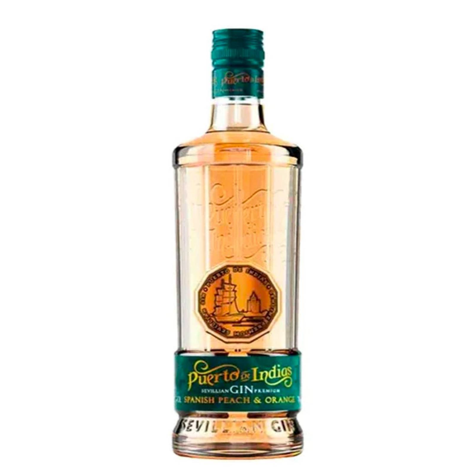 Paquete de 3 Ginebra Puerto de Indias Peach & Orange 750 ml 