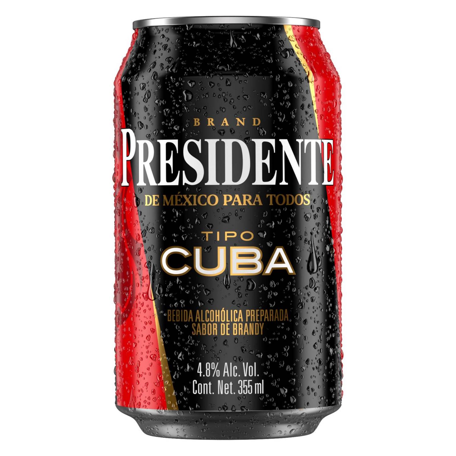 Bebida Preparada Presidente de Cuba Lata 355 ml 