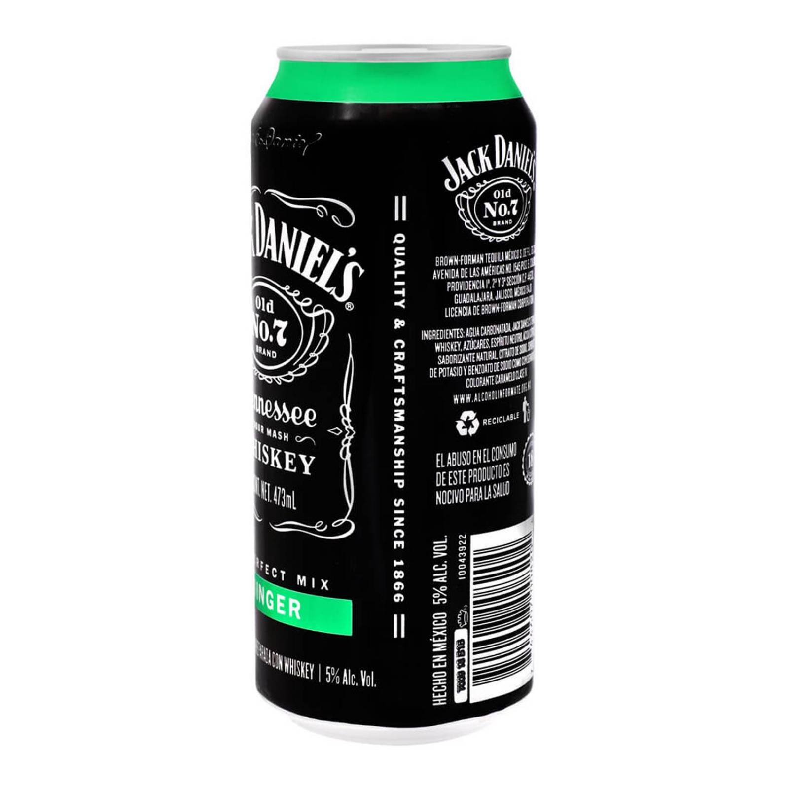Bebida Preparada Jack Daniels Ginger 473 ml 