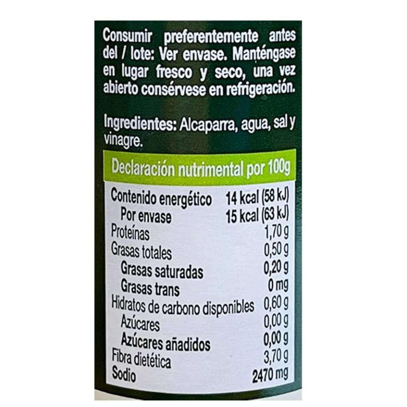 Alcaparras CampoAmor en Vinagre 110 gr 