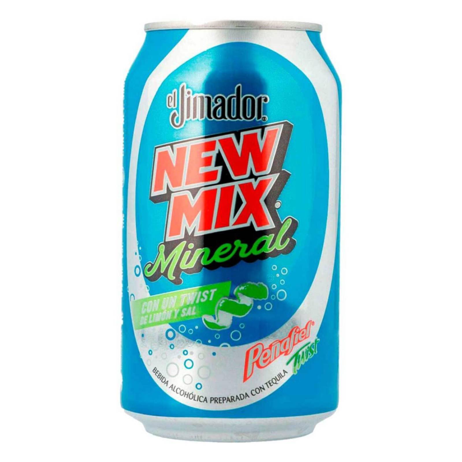 Pack de 24 Bebida Preparada New Mix Jimador Mineral Limón Lata 350 ml 