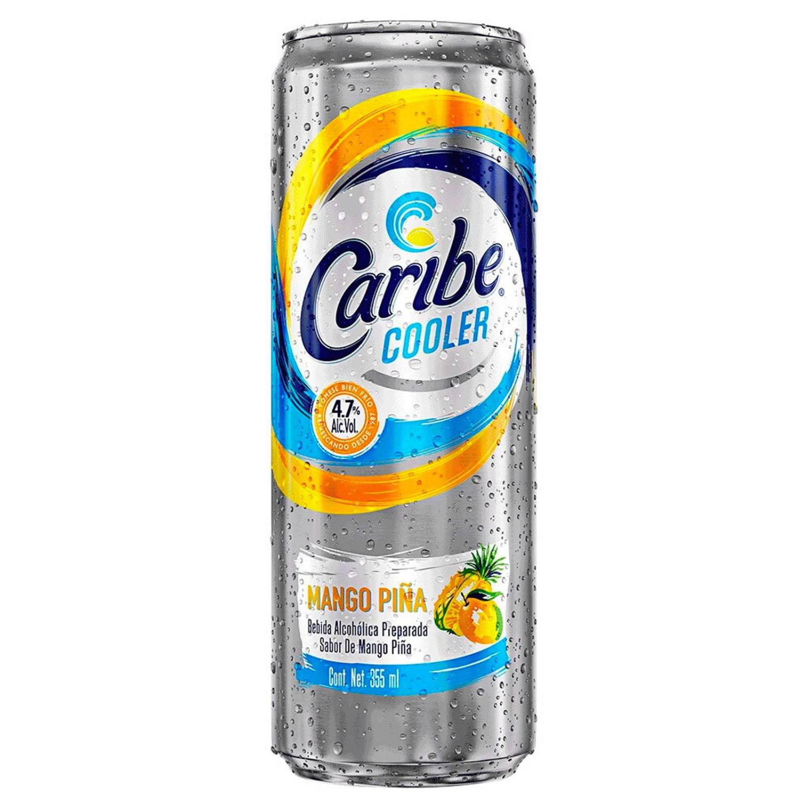 Licor Caribe Cooler Mango Piña Lata 355 ml 